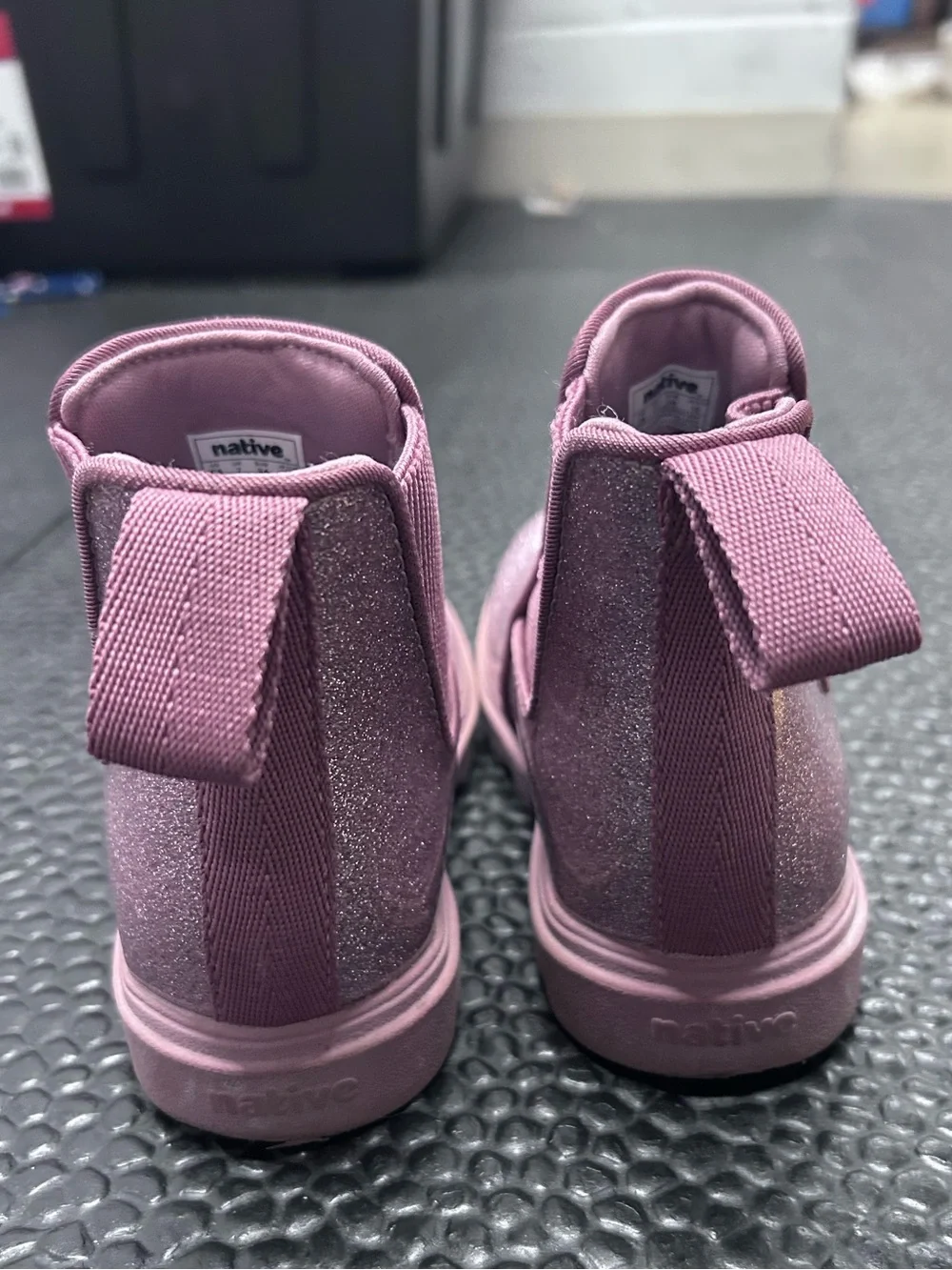 Native Kensington Treklite Pink Glitter Boots 8